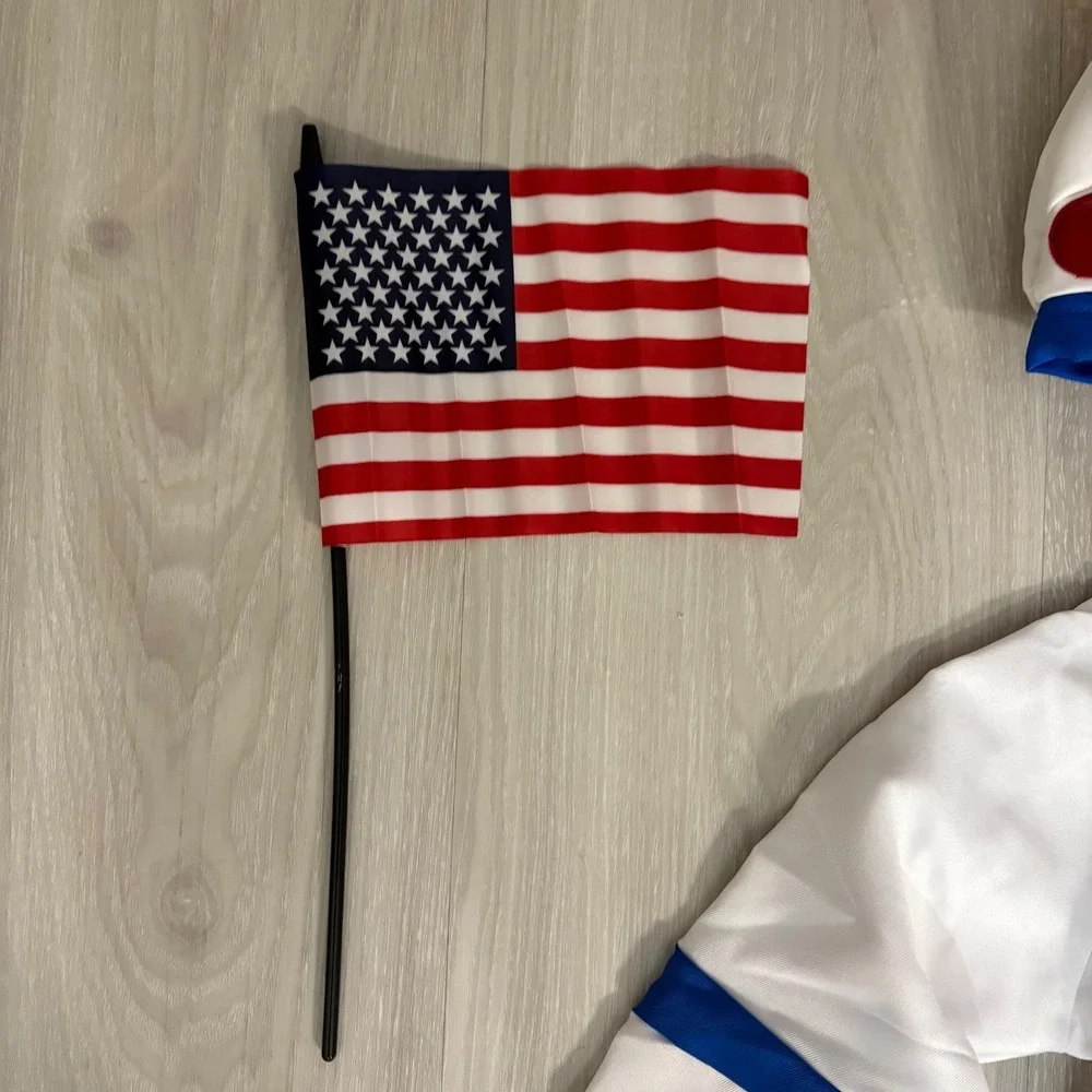 Amazing Me! Astronaut Kit Costume Kid Space Jacket Helmet Flag Halloween Sz 4-6
